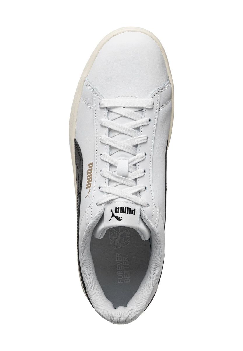 Klassischer weißer Leder-Sneaker mit Streifen