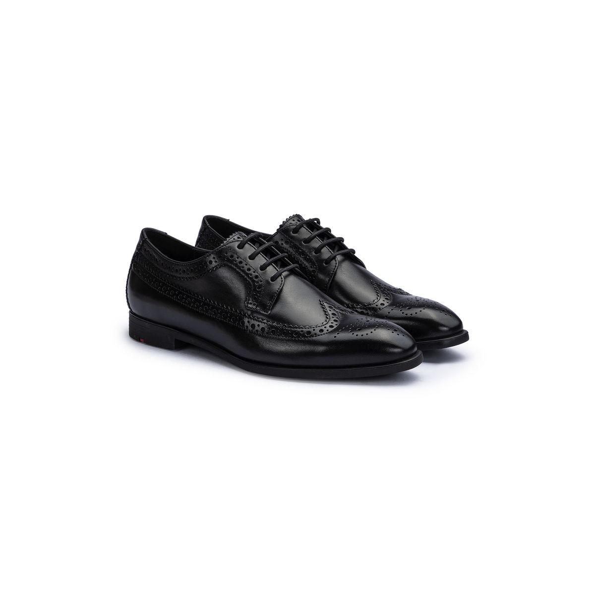 Elegante Derby-Schuhe mit Budapester-Muster