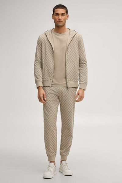 Baumwoll-Jogginghose mit Muster und Kordelzug