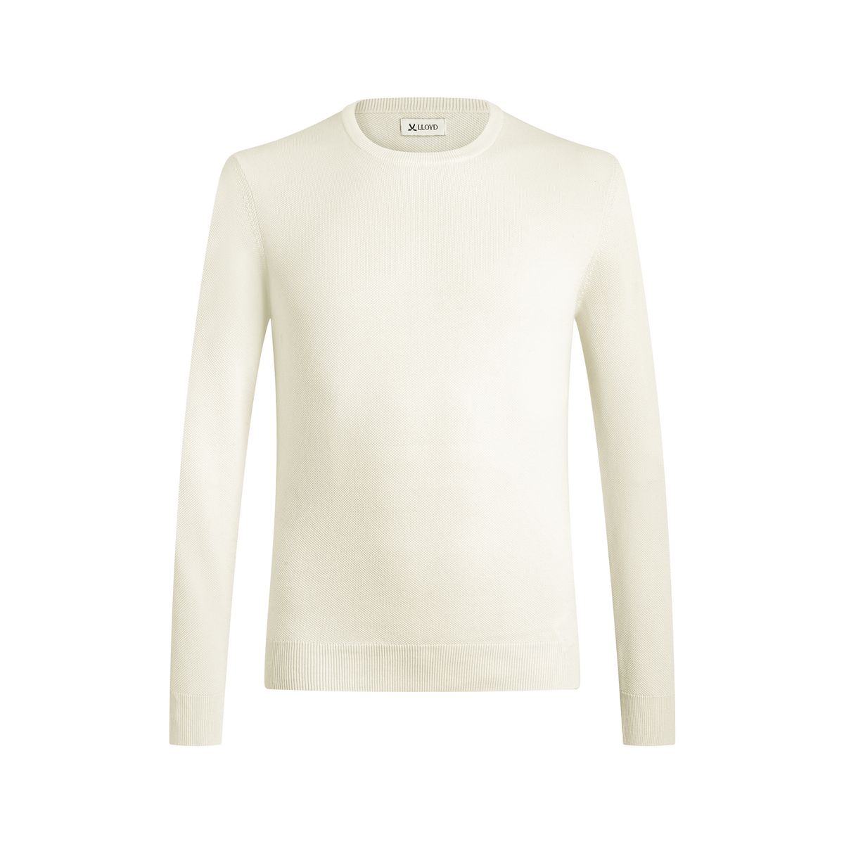 Klassischer Feinstrick-Pullover mit Rundhalsausschnitt
