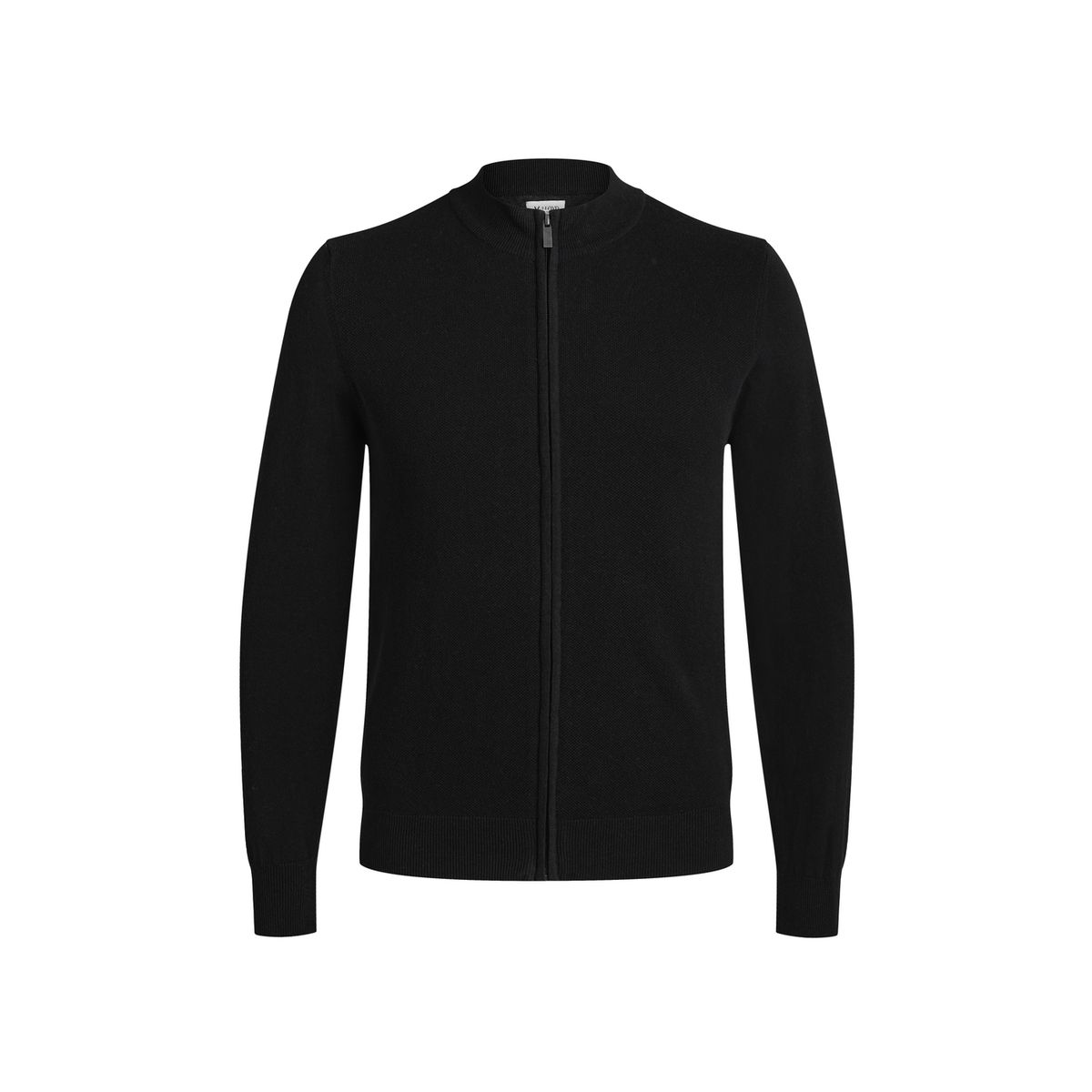 Zip-Strickjacke mit Stehkragen