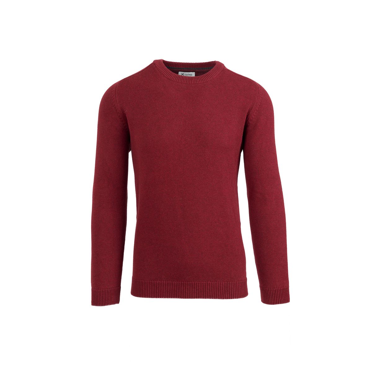 Klassischer Rundhals-Baumwollpullover