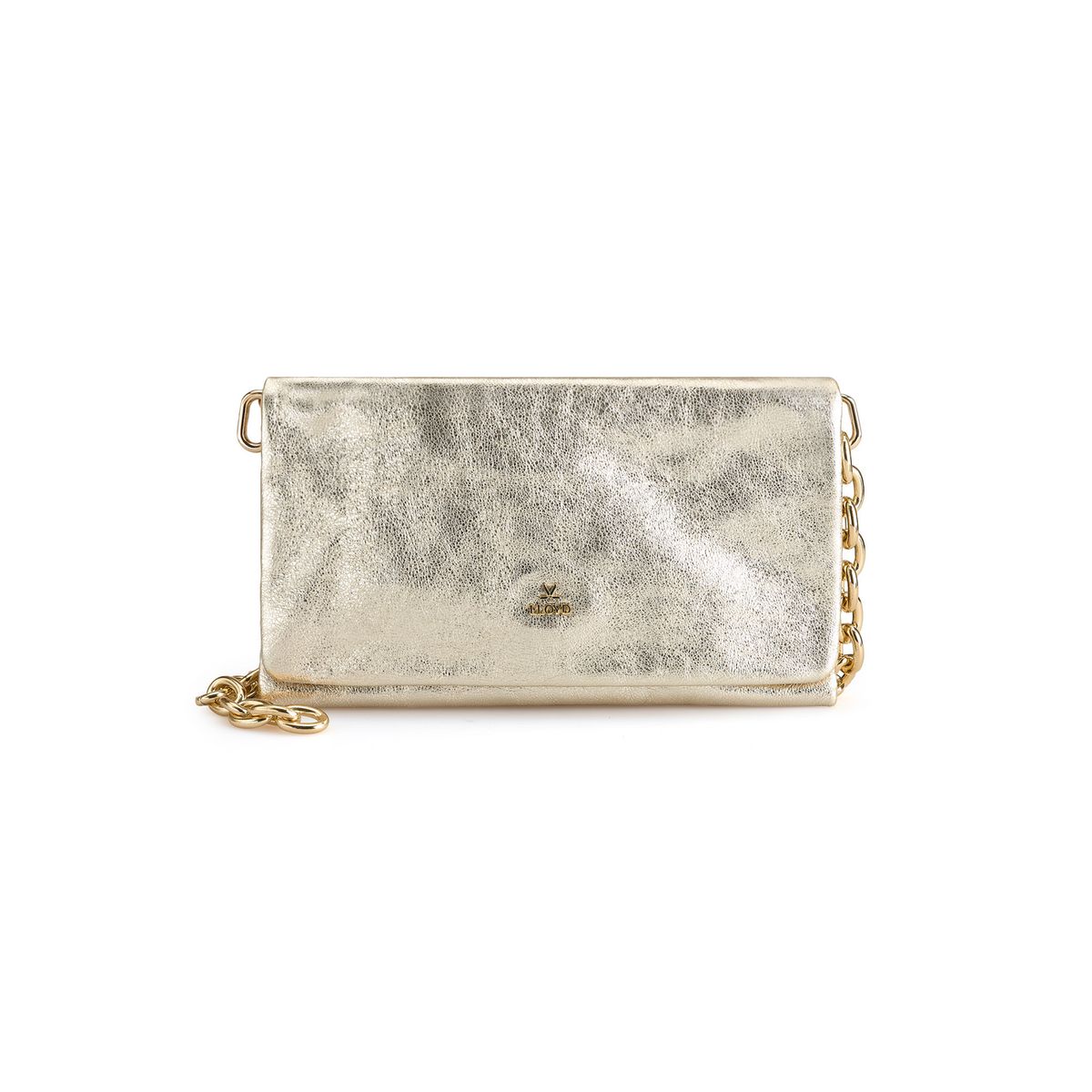 Strukturierte Leder-Abendtasche