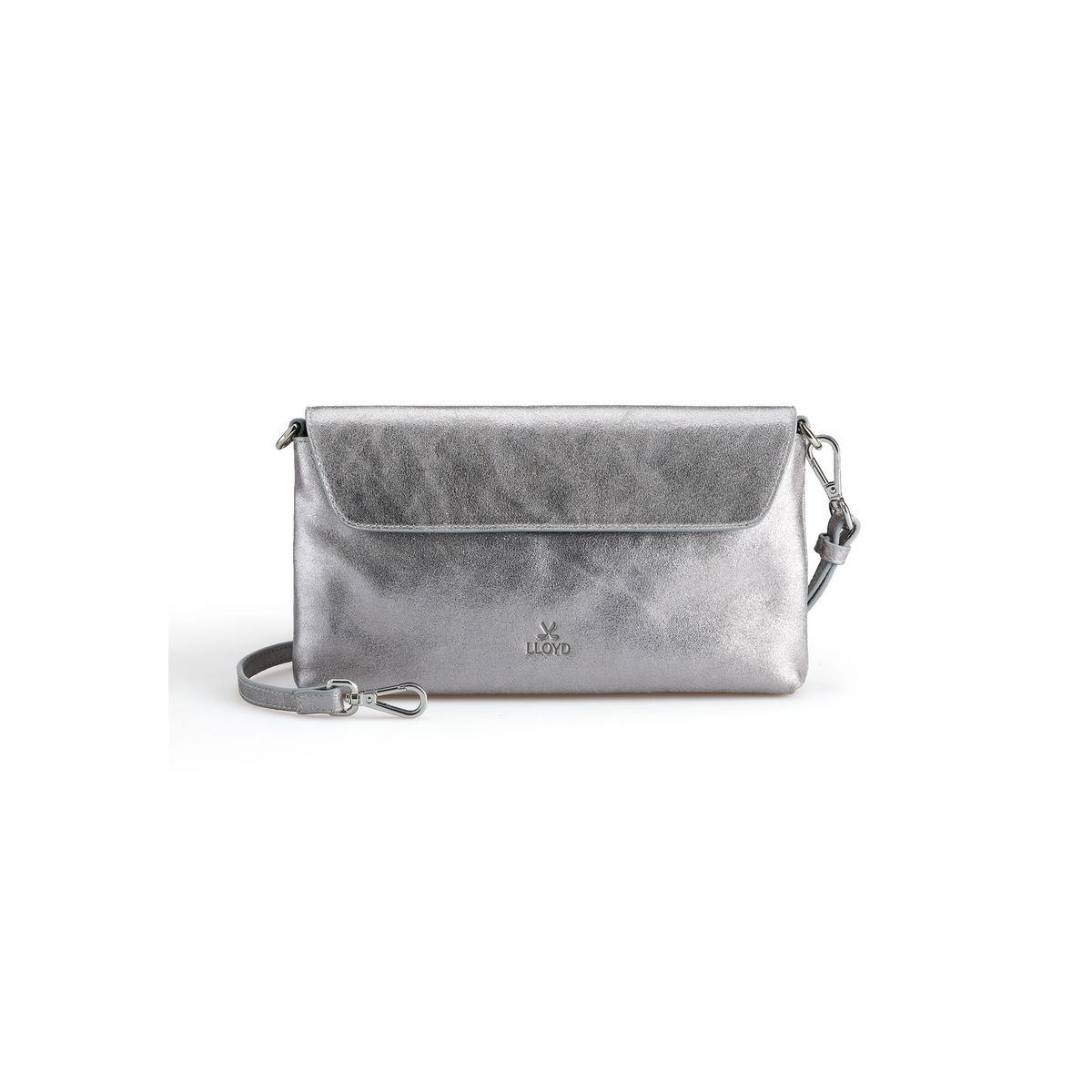 Schimmernde Metallic-Leder-Clutch