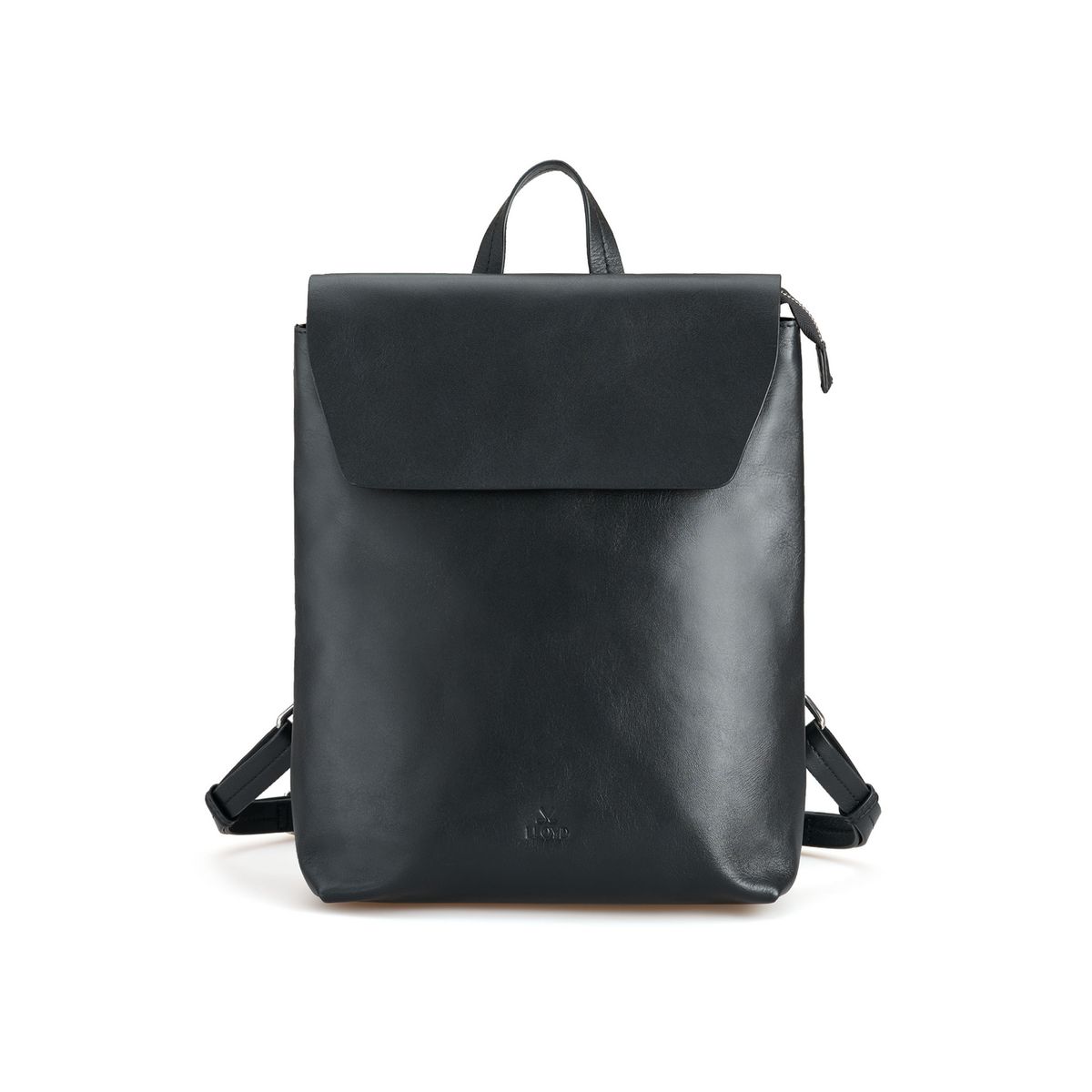 Minimalistischer Lederrucksack mit Klappe