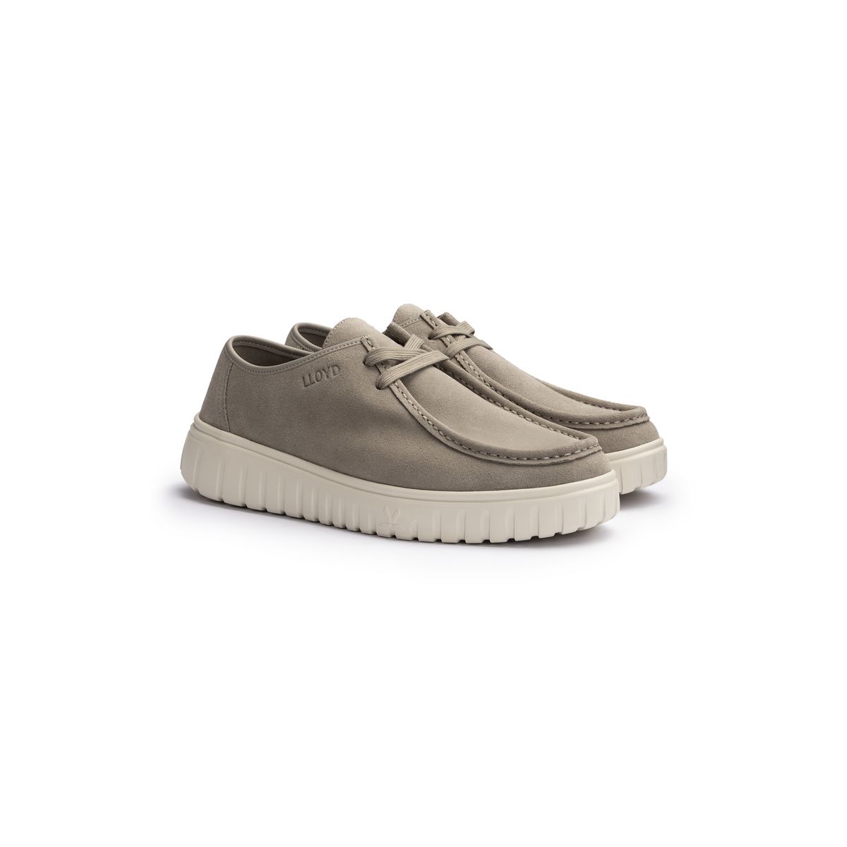 Mokassins aus Rauleder im Wallabee-Stil