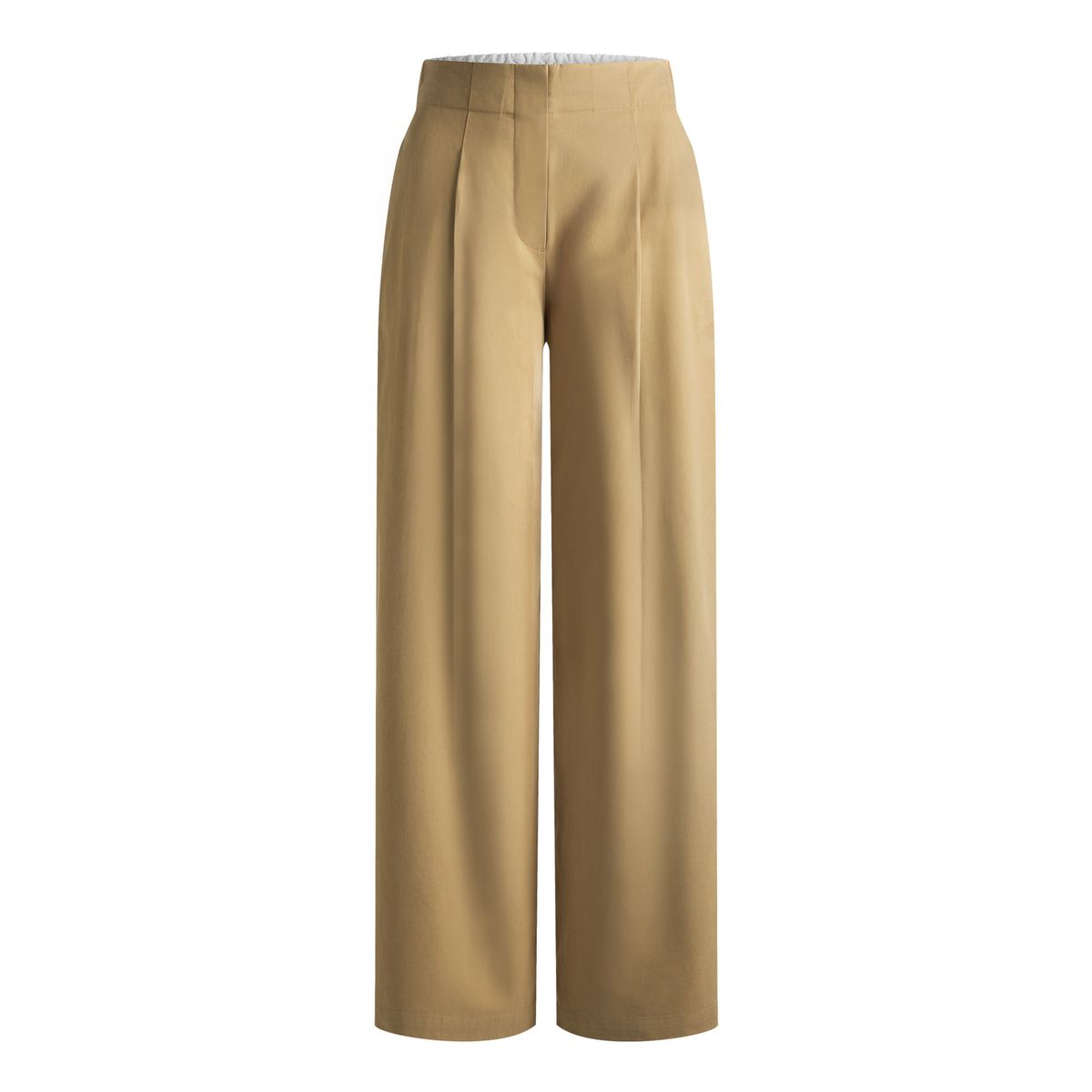 Elegante Bundfaltenhose mit weitem Bein