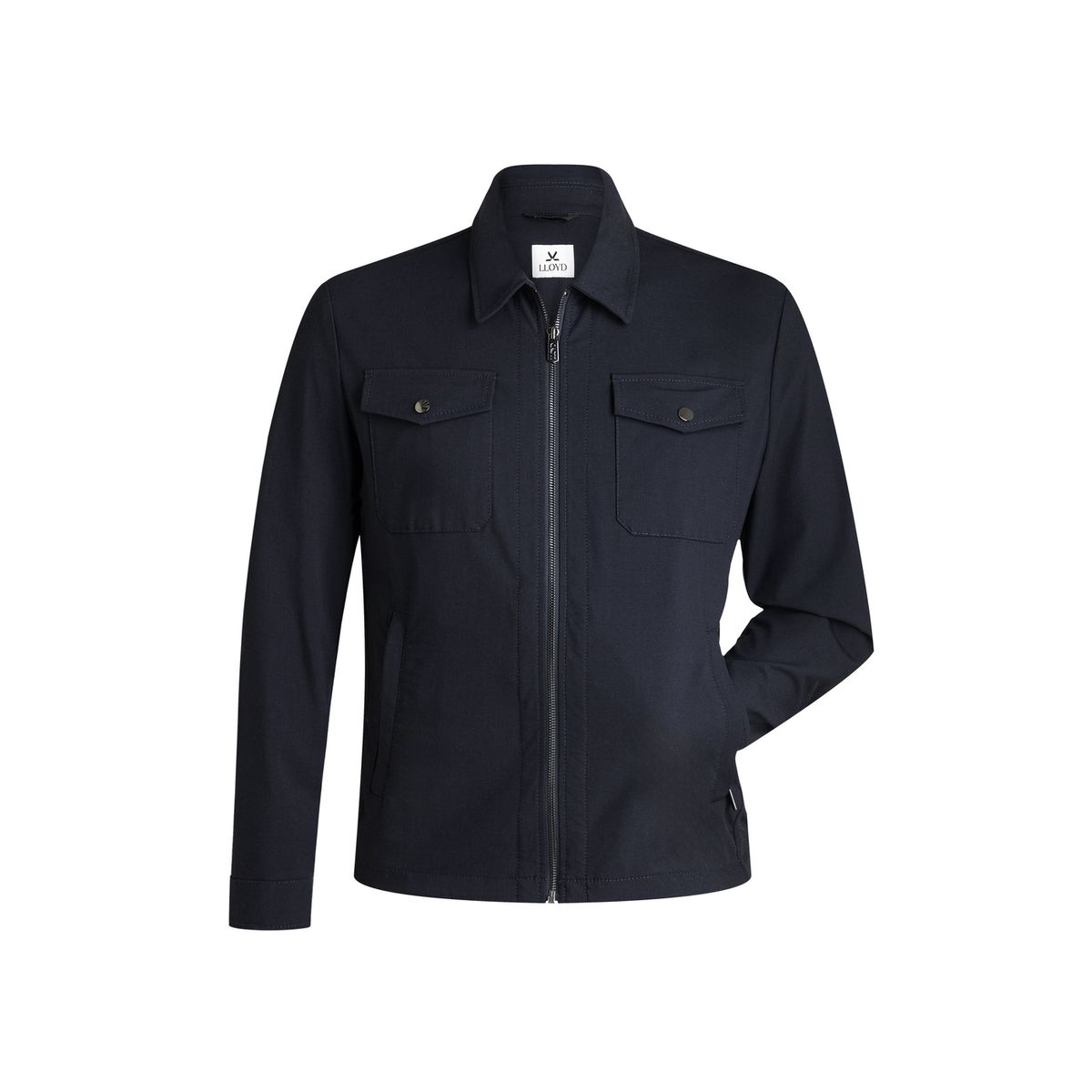 Moderne minimalistische Hemdjacke mit Reißverschluss