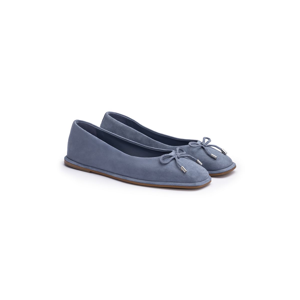 Elegante Suede Ballerinas mit Karree-Spitze