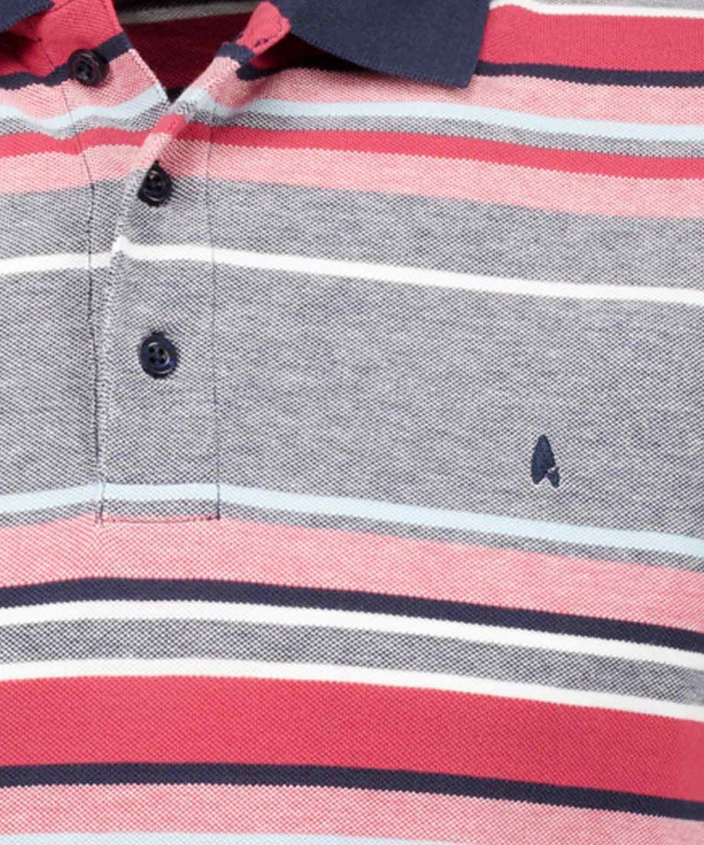 Gestreiftes Baumwoll-Poloshirt