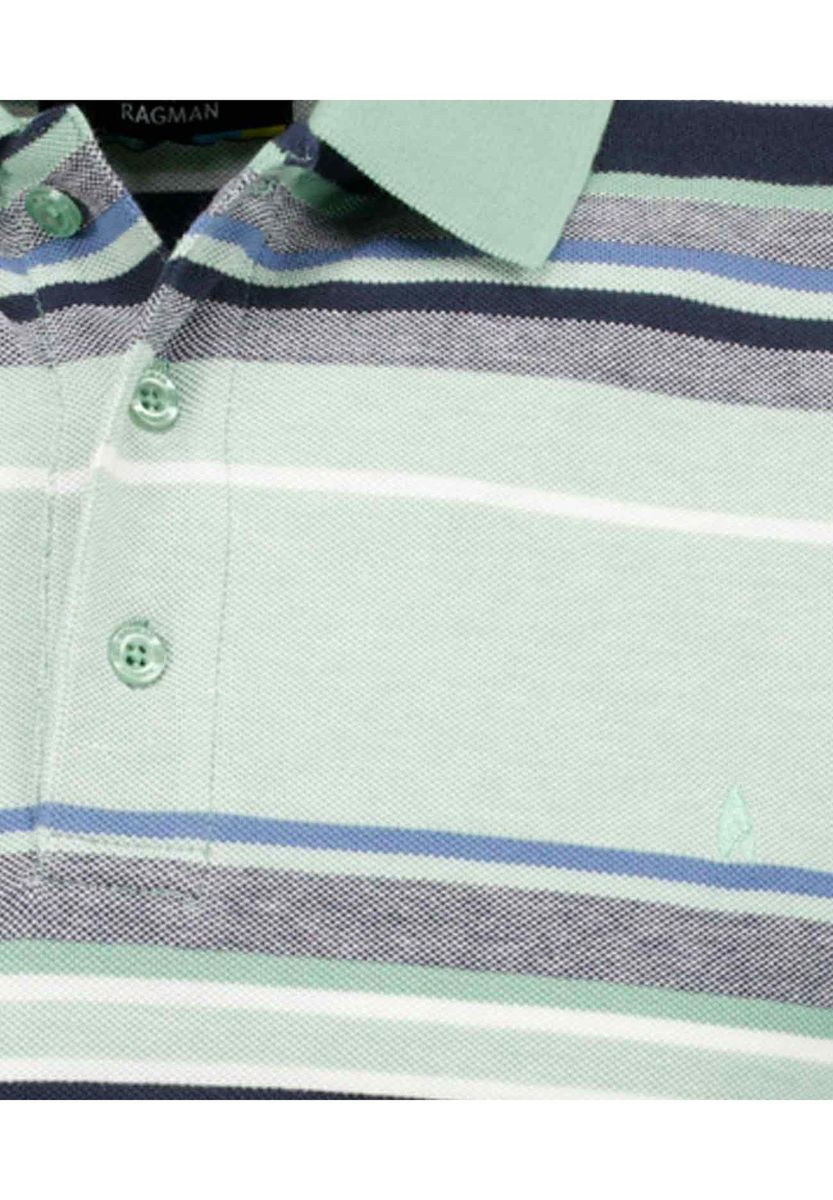 Gestreiftes Baumwoll-Poloshirt lässig