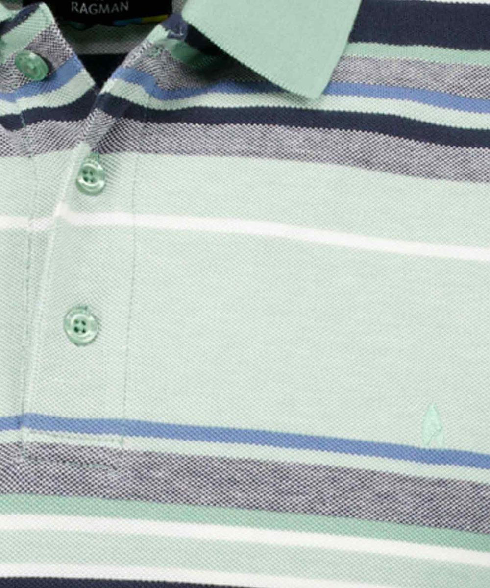 Gestreiftes Baumwoll-Poloshirt lässig