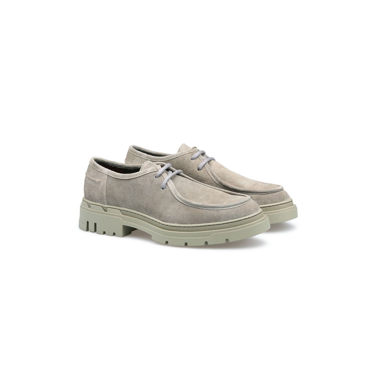 Wildleder Schnürschuhe mit Profilsohle