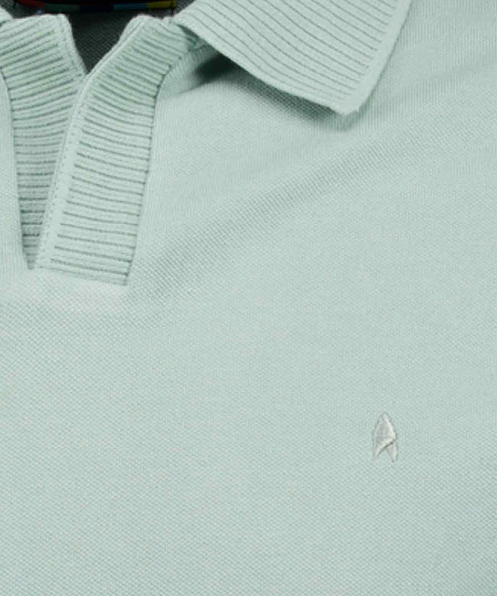 Piqué-Baumwolltop im Resort-Stil