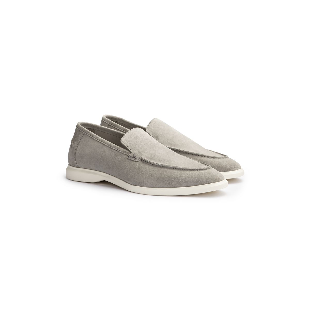 Wildleder-Slipper mit Kontrastsohle