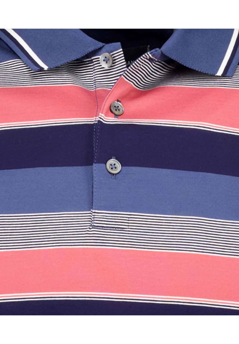 Gestreiftes, mercerisiertes Baumwoll-Poloshirt