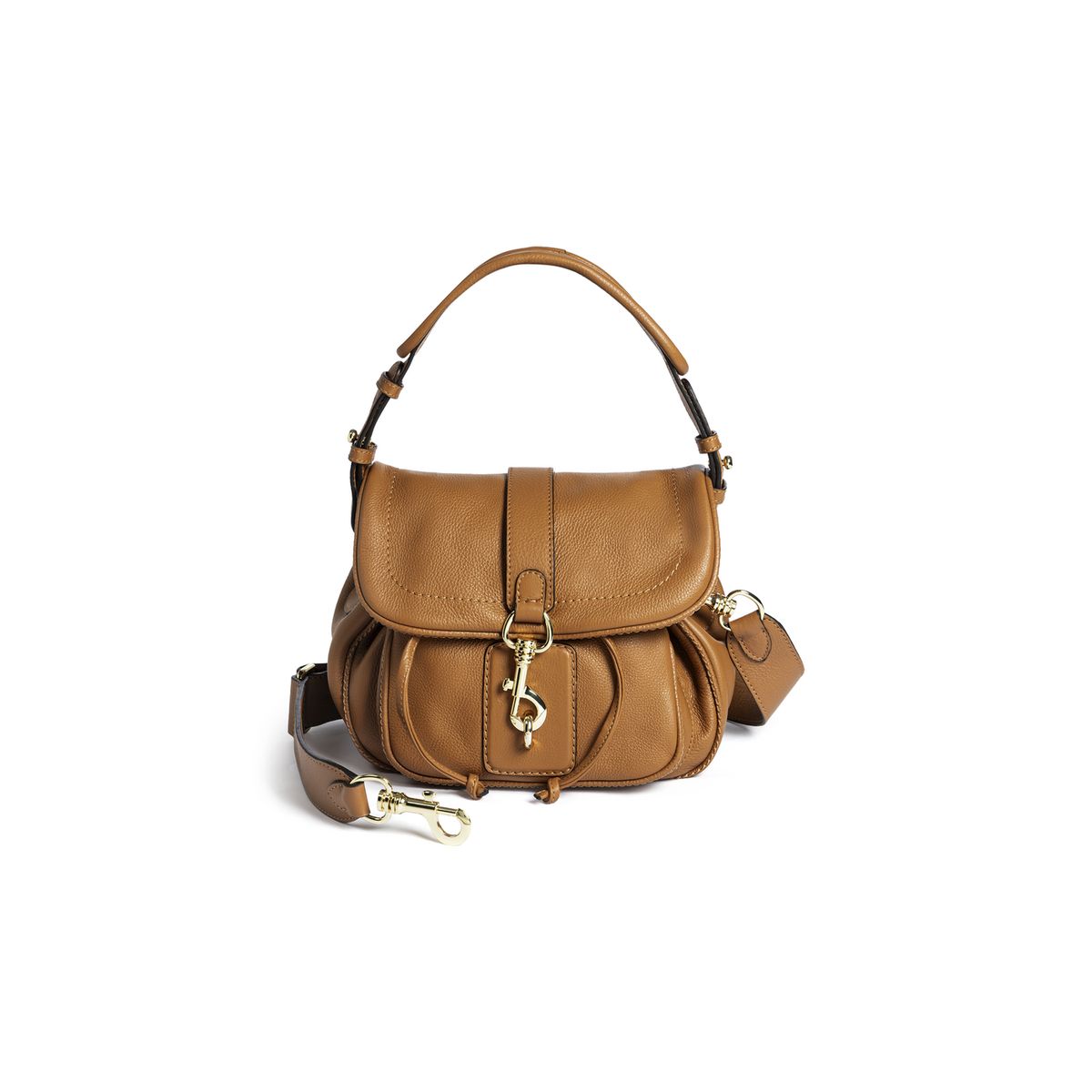 Satteltasche aus genarbtem Leder