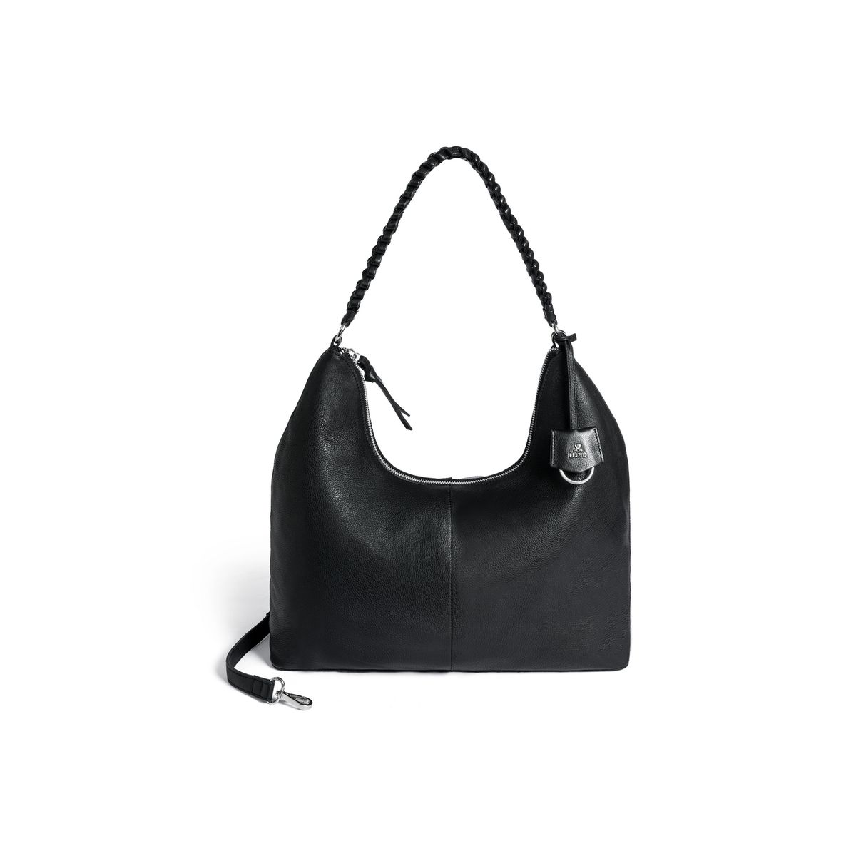 Hobo-Tasche aus genarbtem Leder