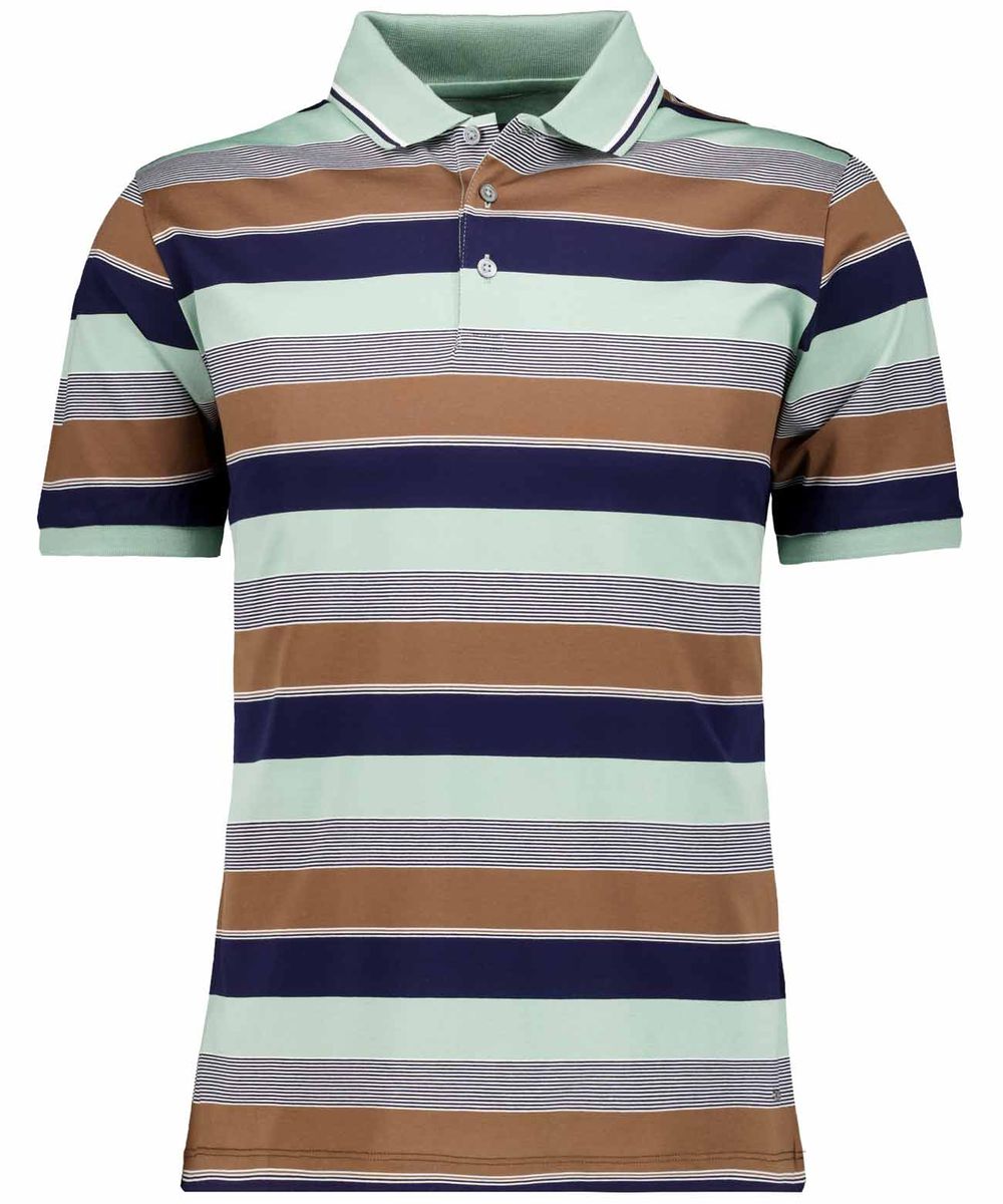 Gestreiftes Poloshirt aus merzerisierter Baumwolle