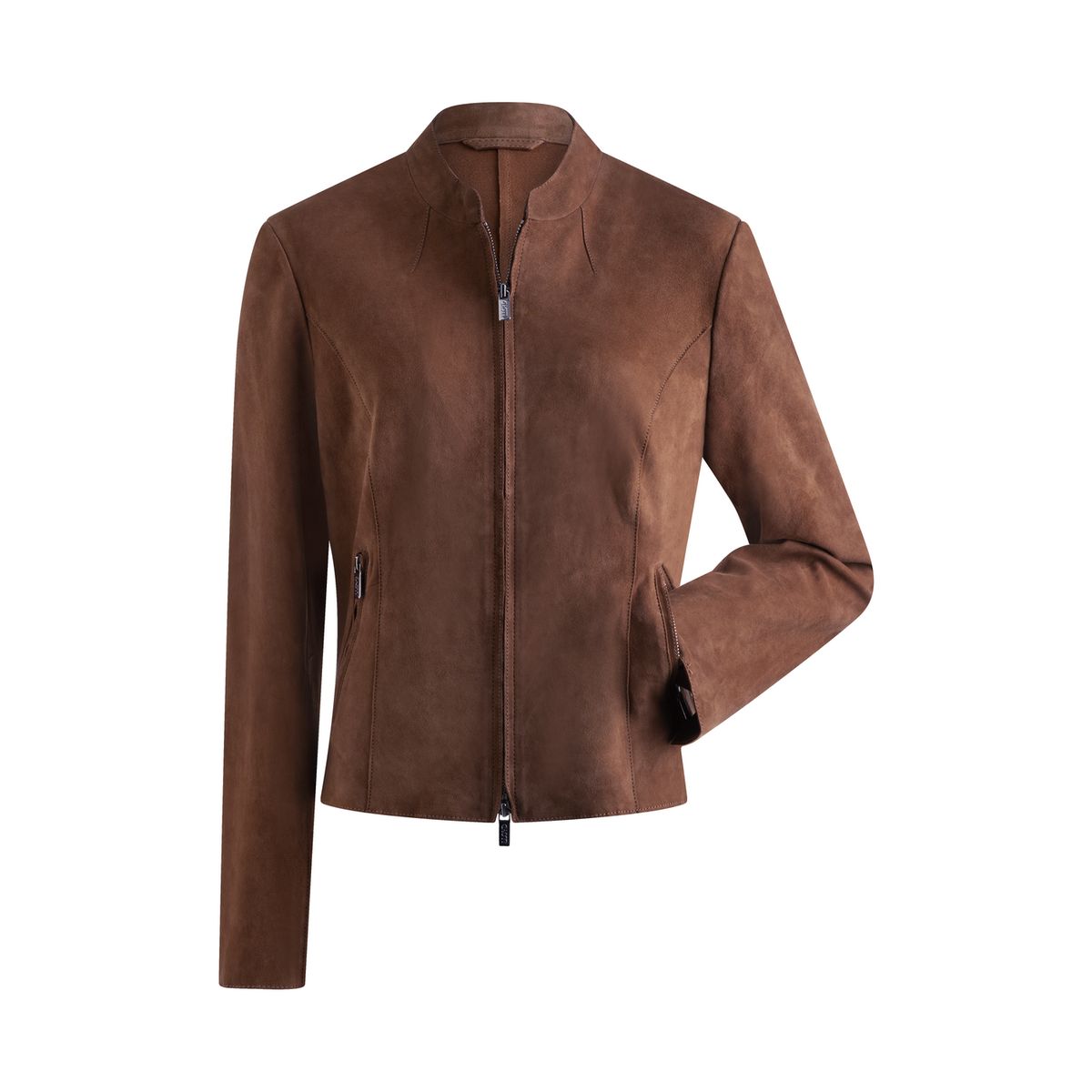 Elegante Wildlederjacke mit Reißverschluss