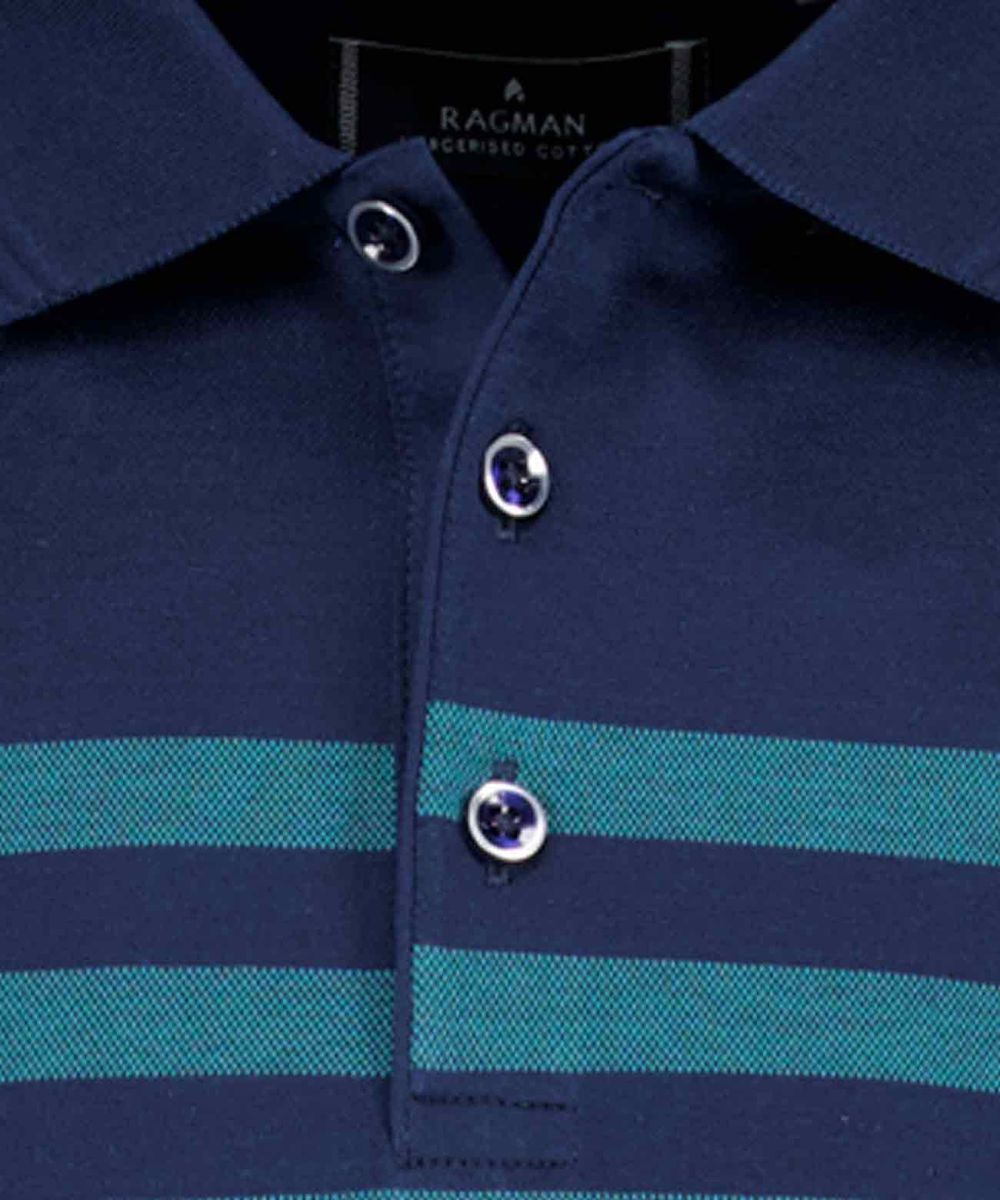 Gestreiftes Piqué-Poloshirt aus Baumwolle
