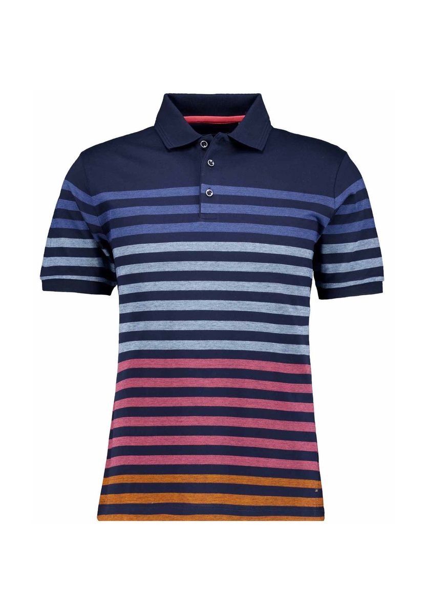 Gestreiftes Baumwoll-Jersey-Poloshirt