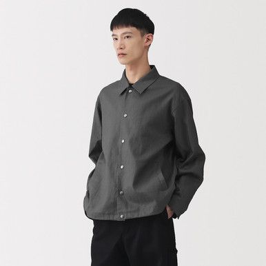 Leinen-Coachjacke mit Kordelzug