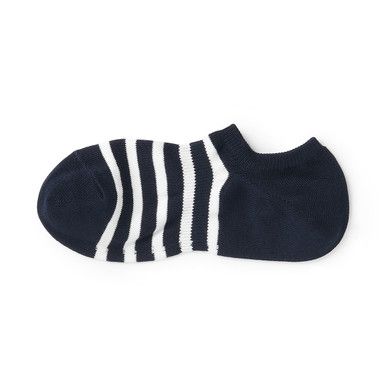 Gestreifte No-Show Sneaker-Socken