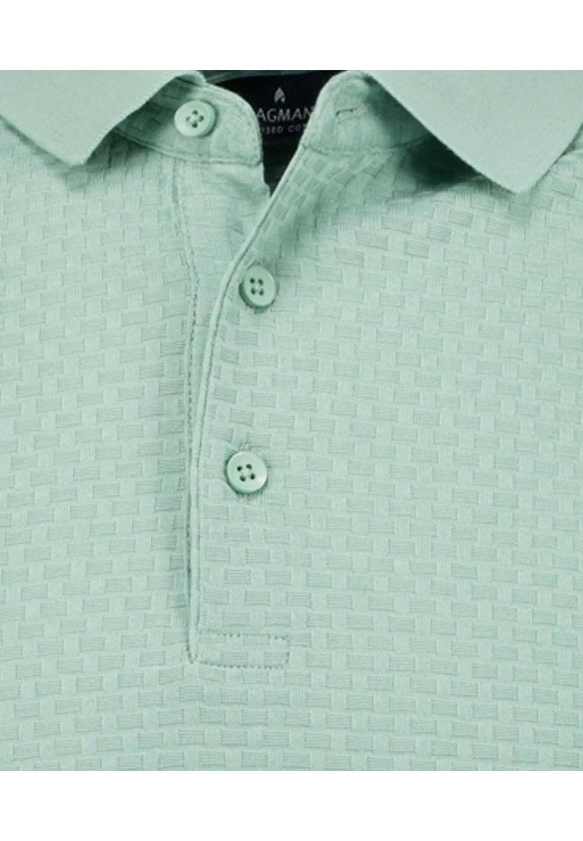 Piqué-Polohemd aus strukturierter Baumwolle