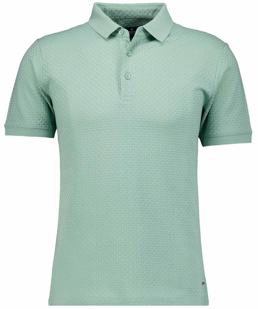 Strukturiertes Jacquard-Polo aus mercerisierter Baumwolle