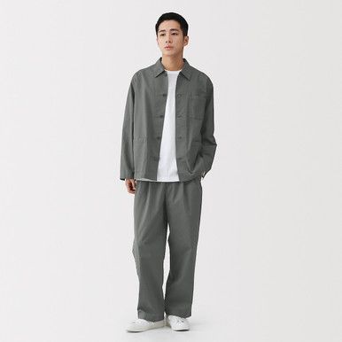Gerade Bio-Baumwollhose mit Plissee-Design