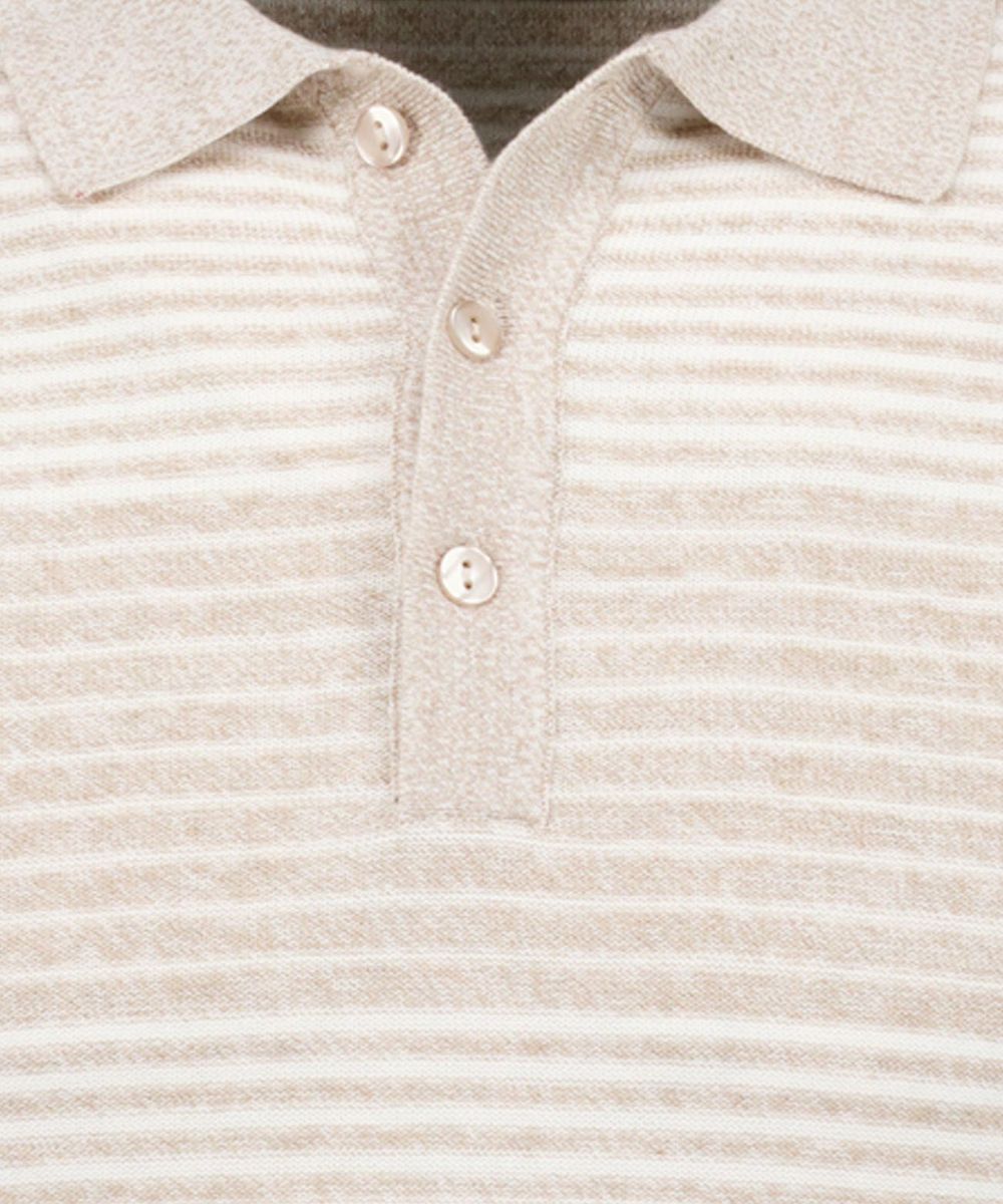 Gestreiftes Strick-Poloshirt