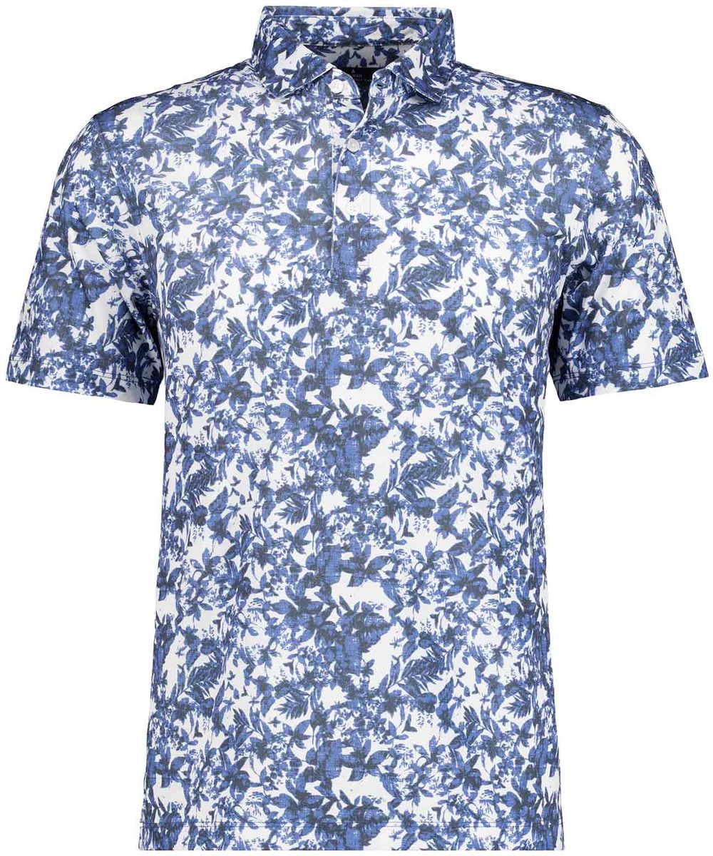 Kurzarm Poloshirt mit Blumendruck