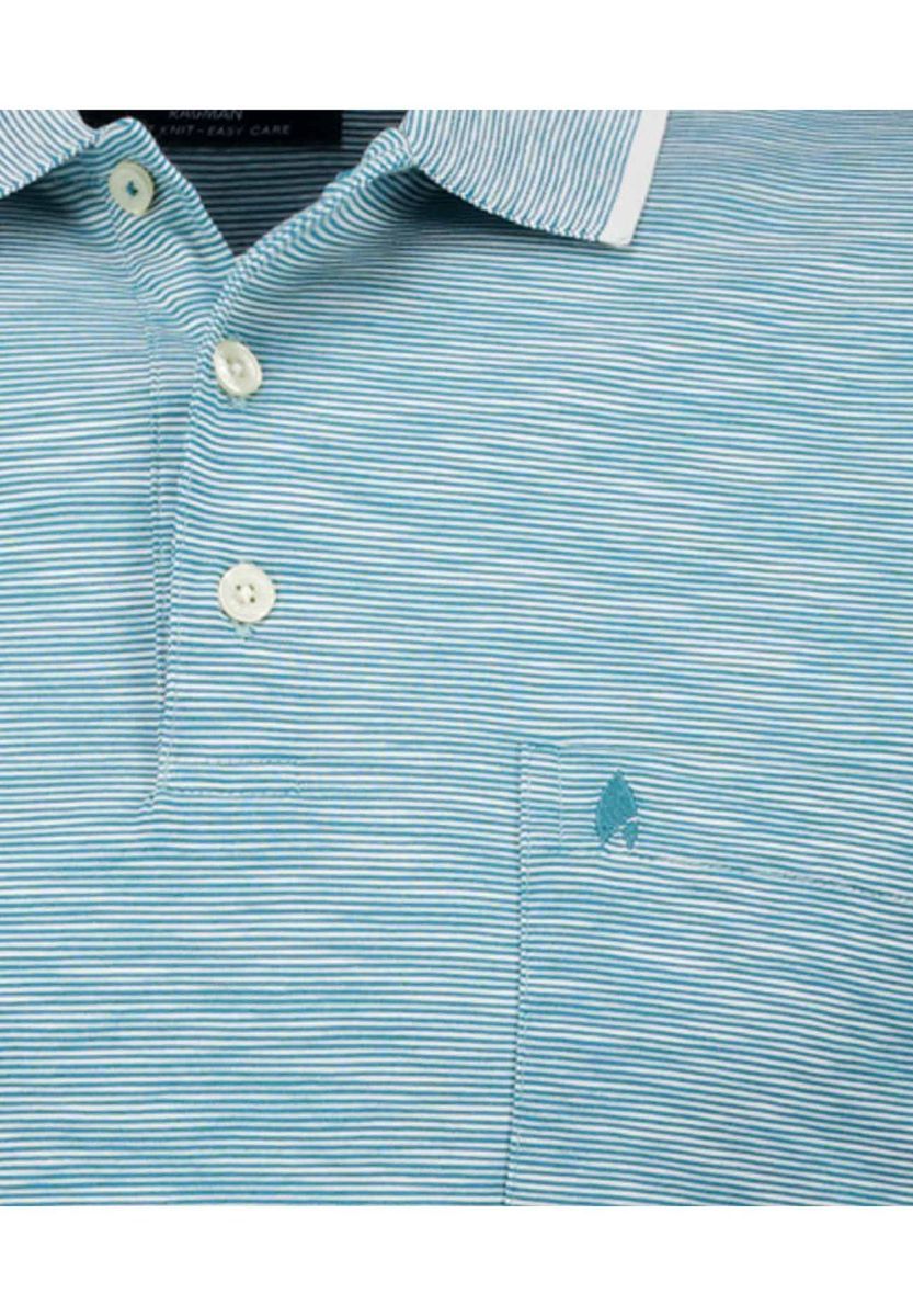 Herren Gestreiftes Softknit Poloshirt