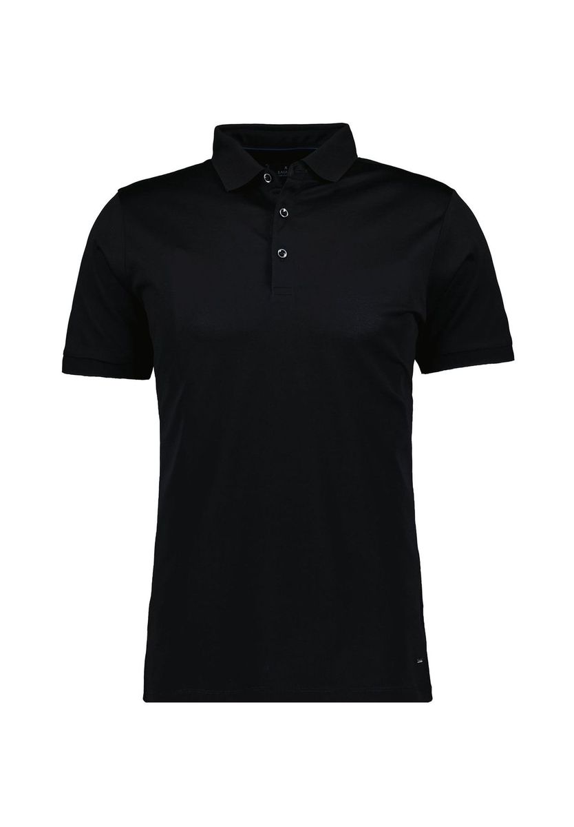 Klassisches schwarzes Baumwoll-Poloshirt