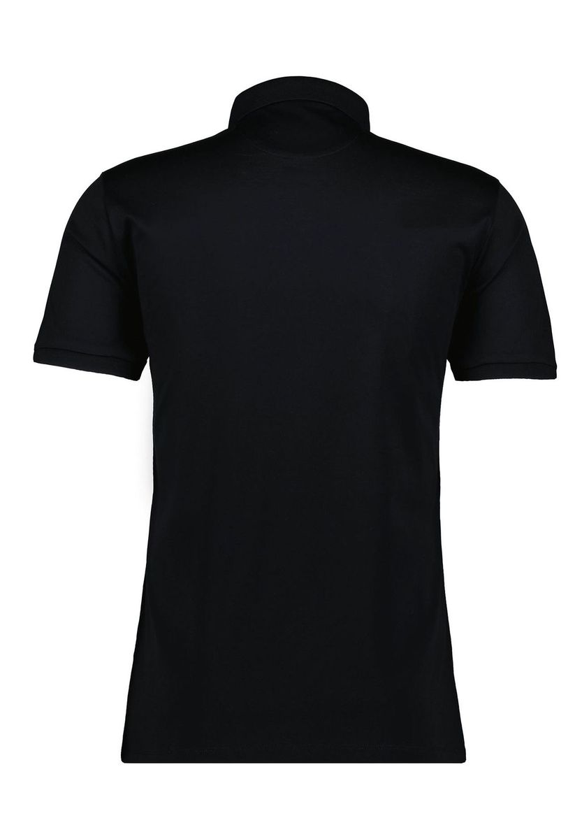 Klassisches schwarzes Baumwoll-Poloshirt