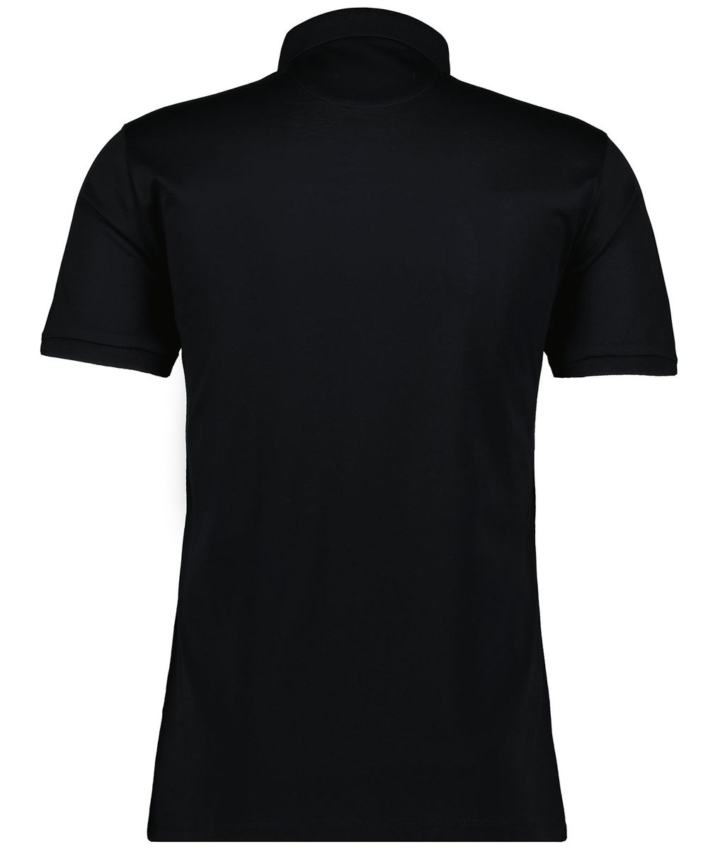 Klassisches schwarzes Baumwoll-Poloshirt