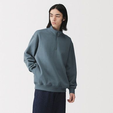 Sweatshirt mit halbem Reißverschluss