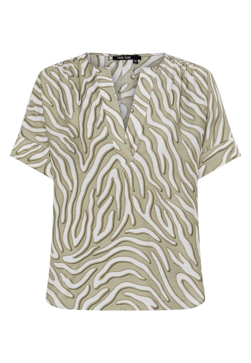 Tunika-Bluse mit abstraktem Print