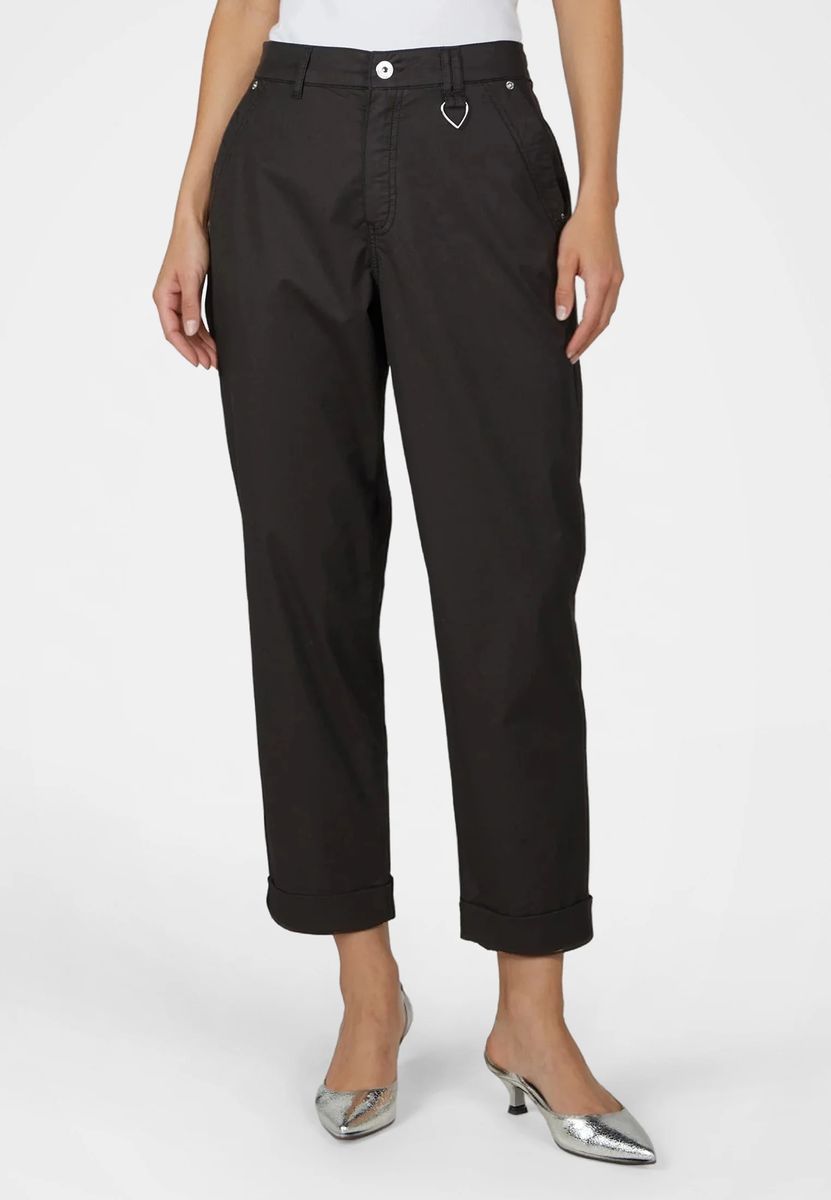 Chinohose mit Beinaufschlag