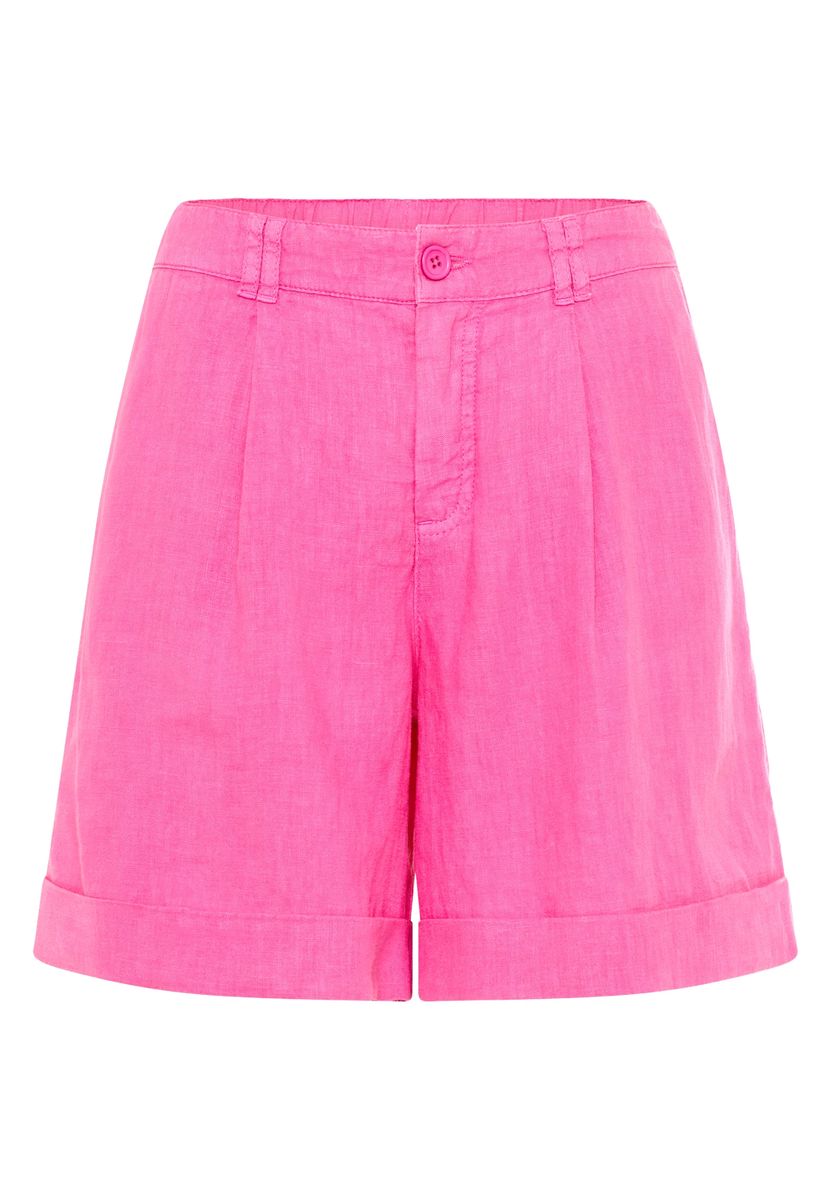 Leichte Leinenshorts mit Bundfalten