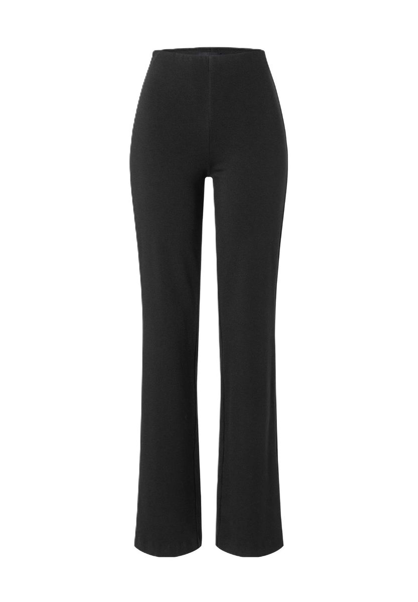 Schwarze Schlaghose mit hohem Bund