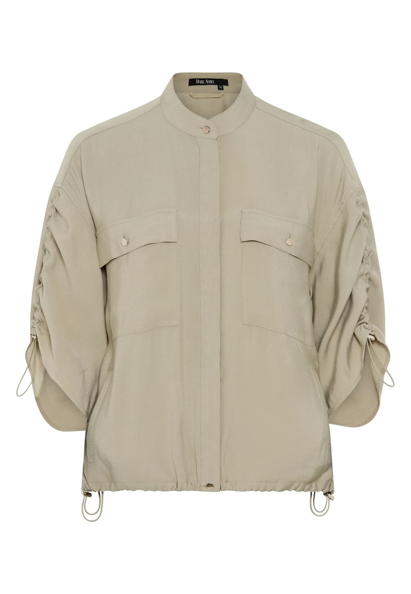 Utility-Hemdjacke aus glänzendem Twill