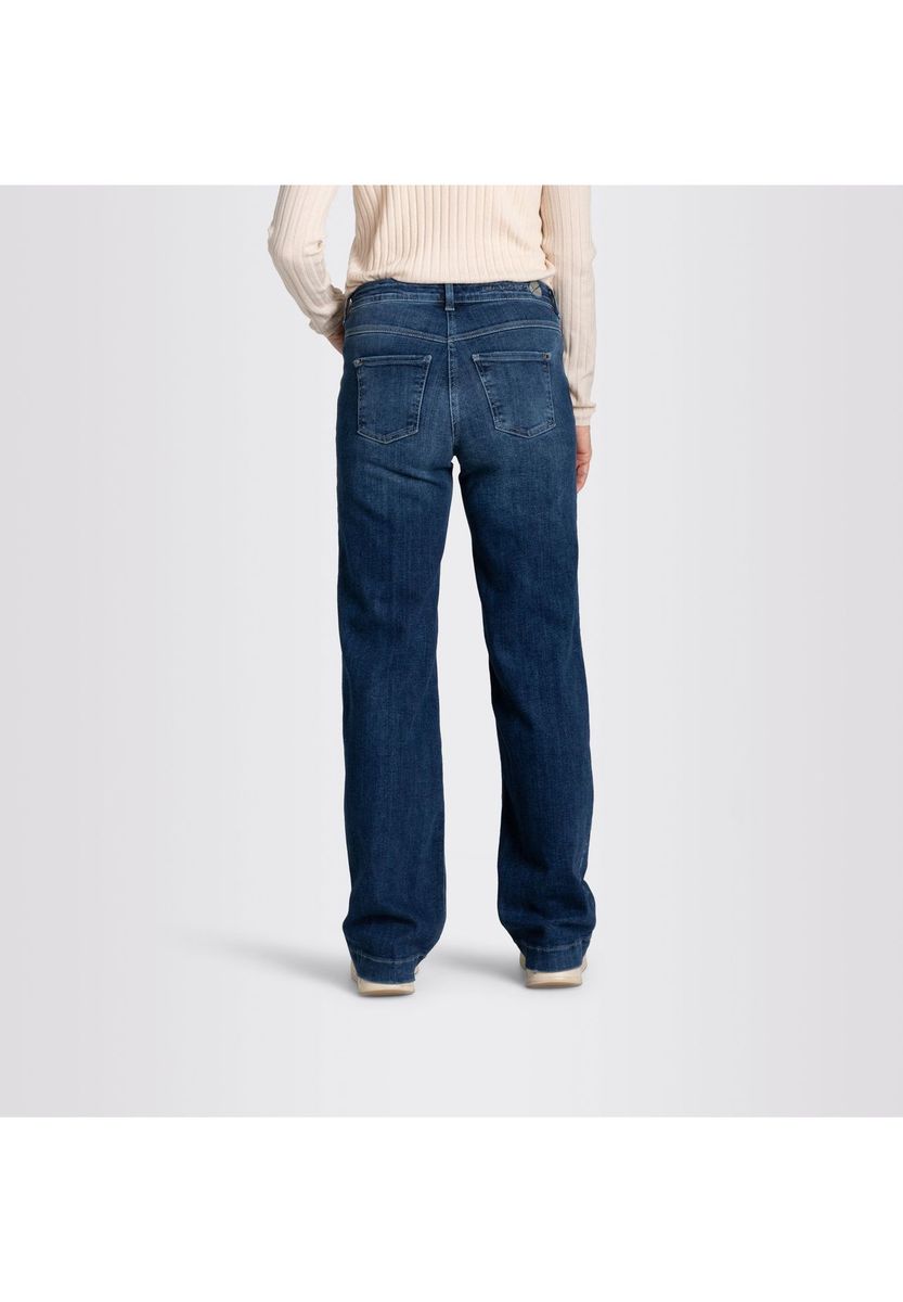 Weit geschnittene Jeans aus dunklem Denim