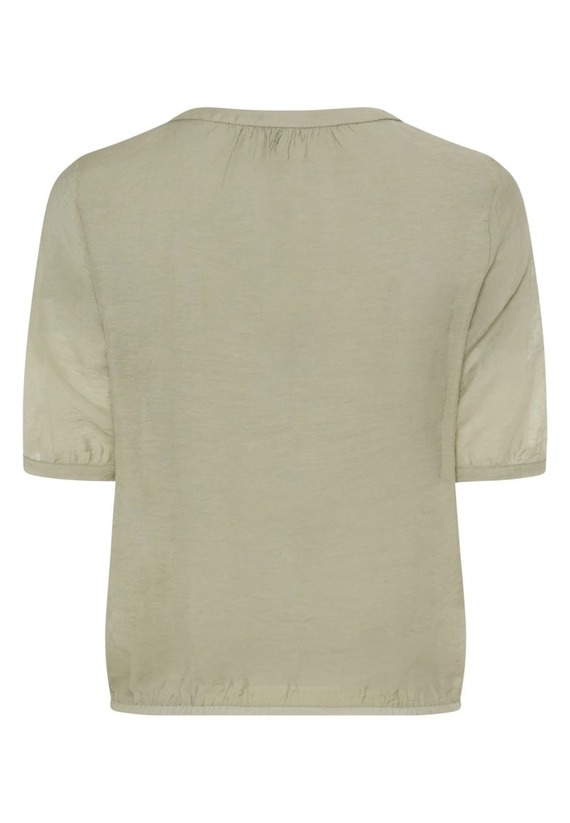 Fließende Bluse mit Schlitz-Ausschnitt