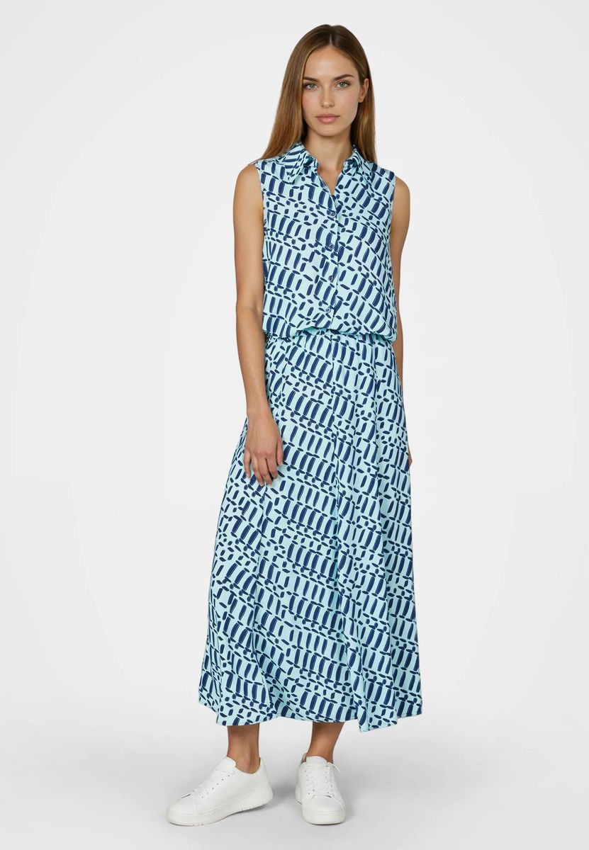 Ärmellose Bluse mit Grafik-Print