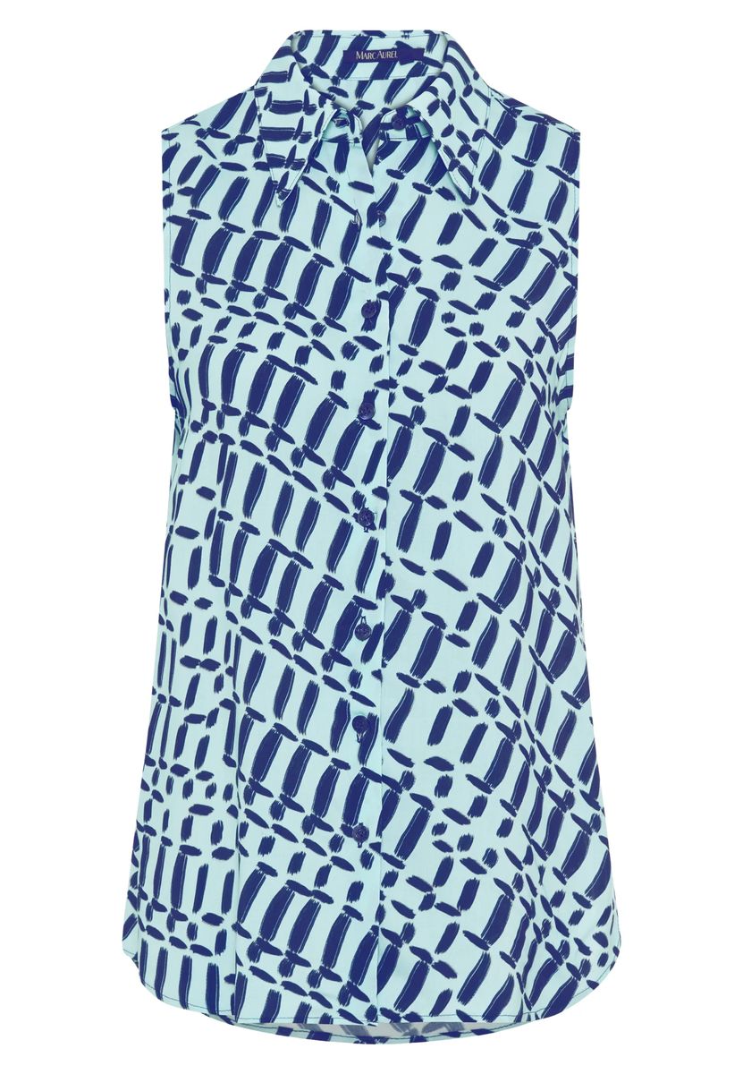 Ärmellose Bluse mit Grafik-Print