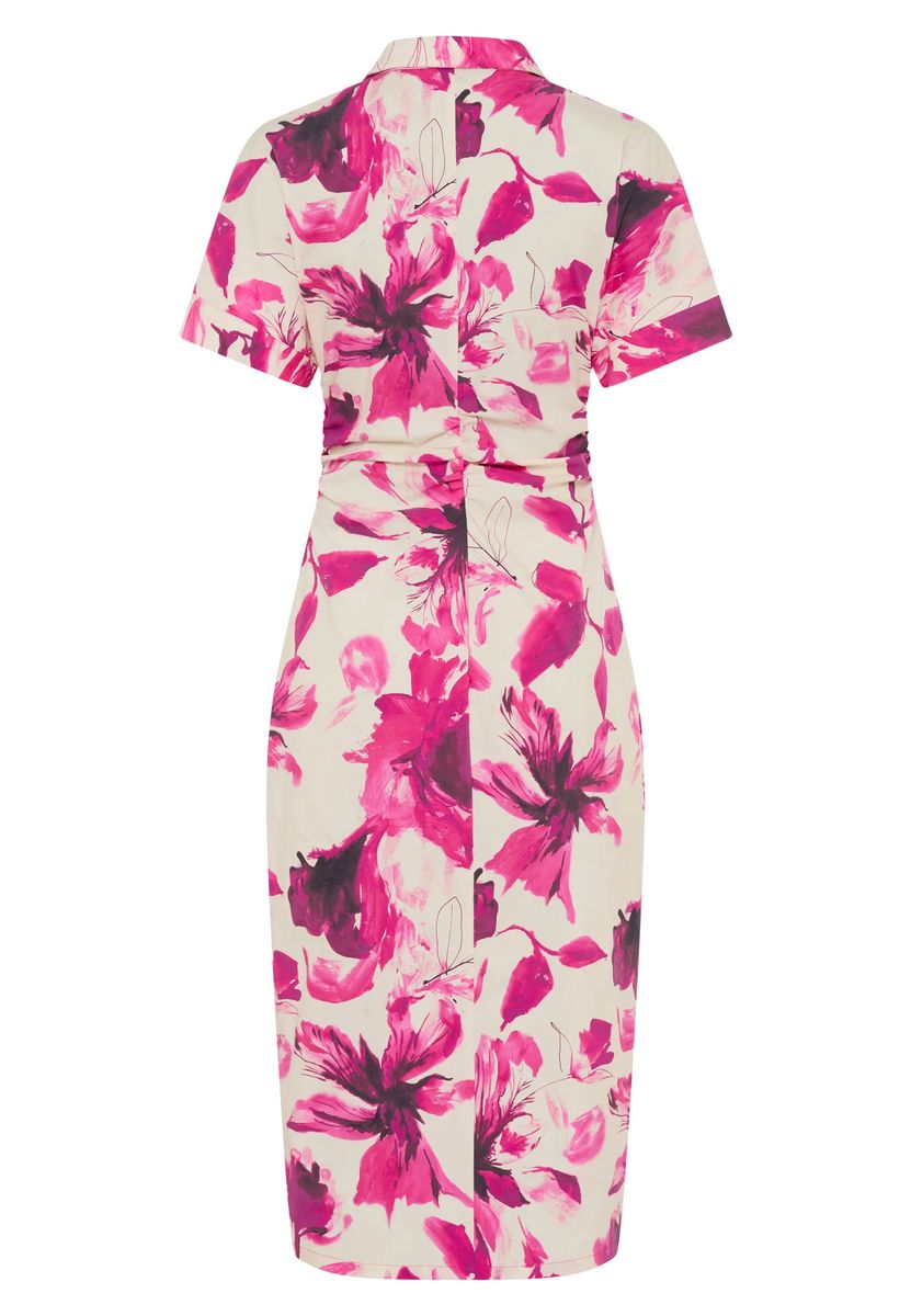 Baumwoll-Hemdblusenkleid mit floralem Print