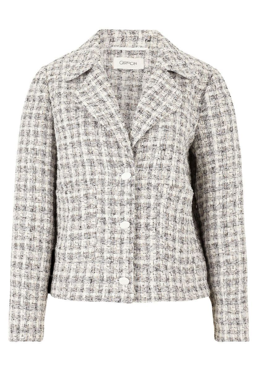 Strukturierter Tweed-Blazer mit Reverskragen