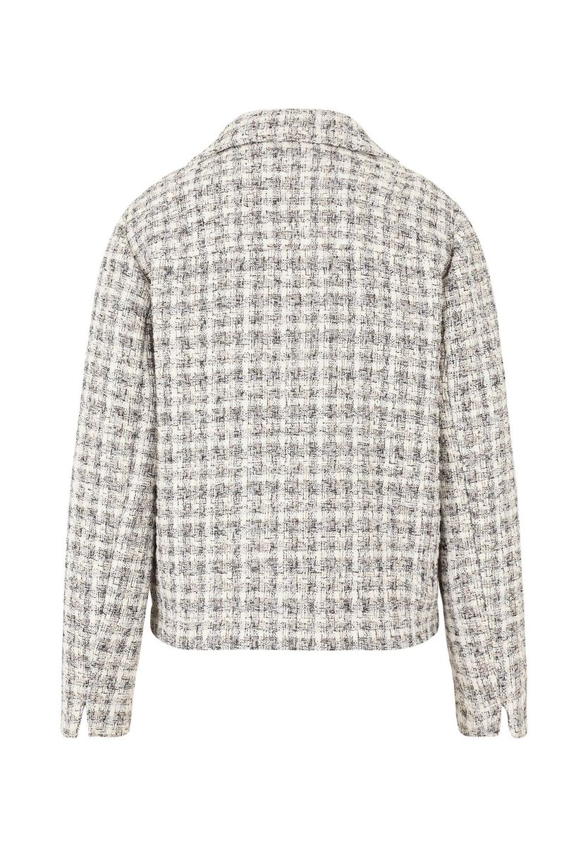 Strukturierter Tweed-Blazer mit Reverskragen